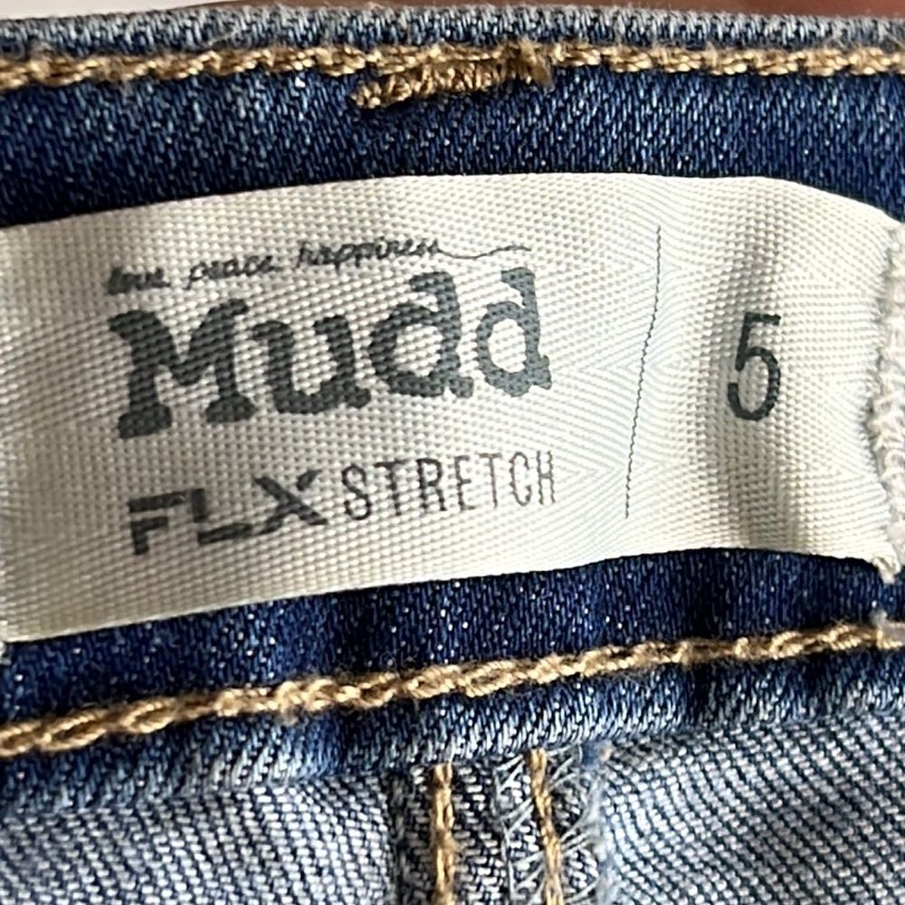 Mudd Flex Stretch Distressed Button Front Denim J… - image 5